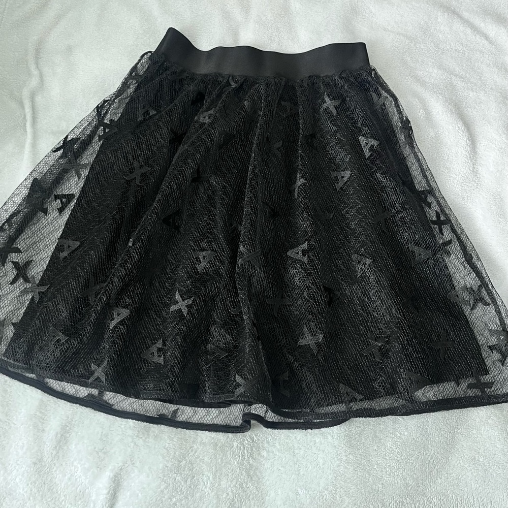 Armani exchange mash logo print mini skirt